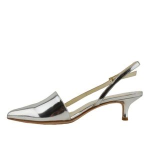 Tibi Simon Mirror Patent Slingbacks Kitten heel